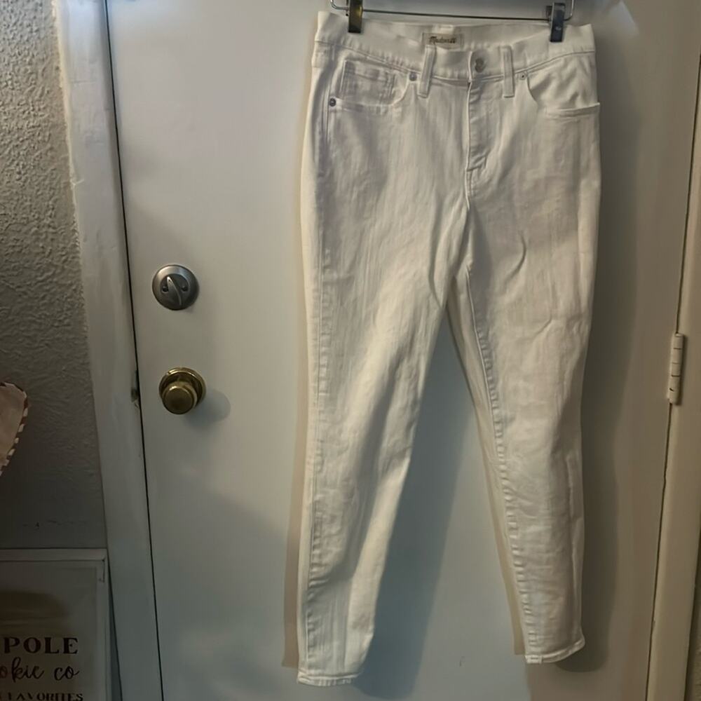 Madewell 9” White High Riser Skinny Skinny Jeans 28 Preppy Minimalist Festival